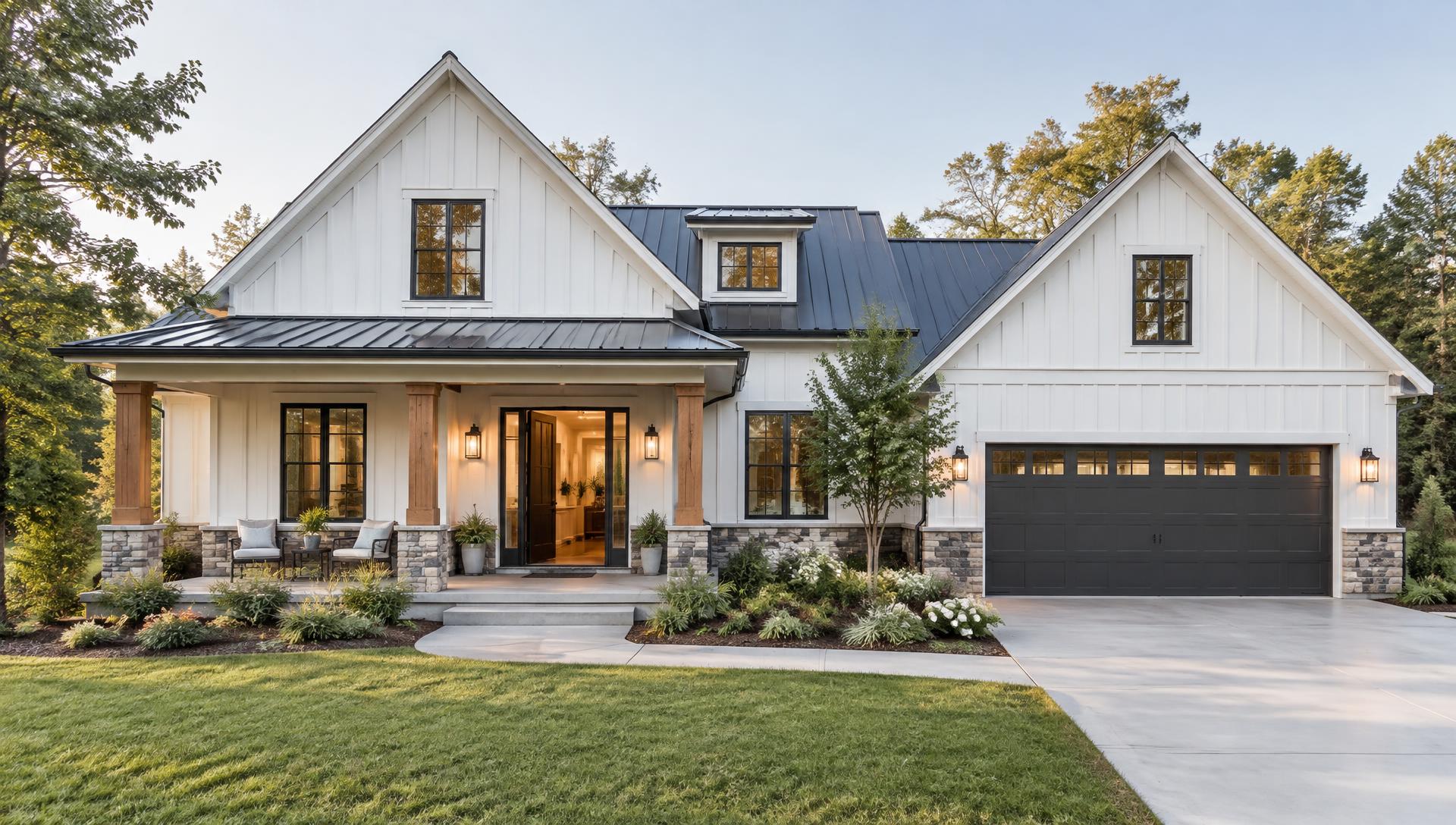 Facade of a newly built home