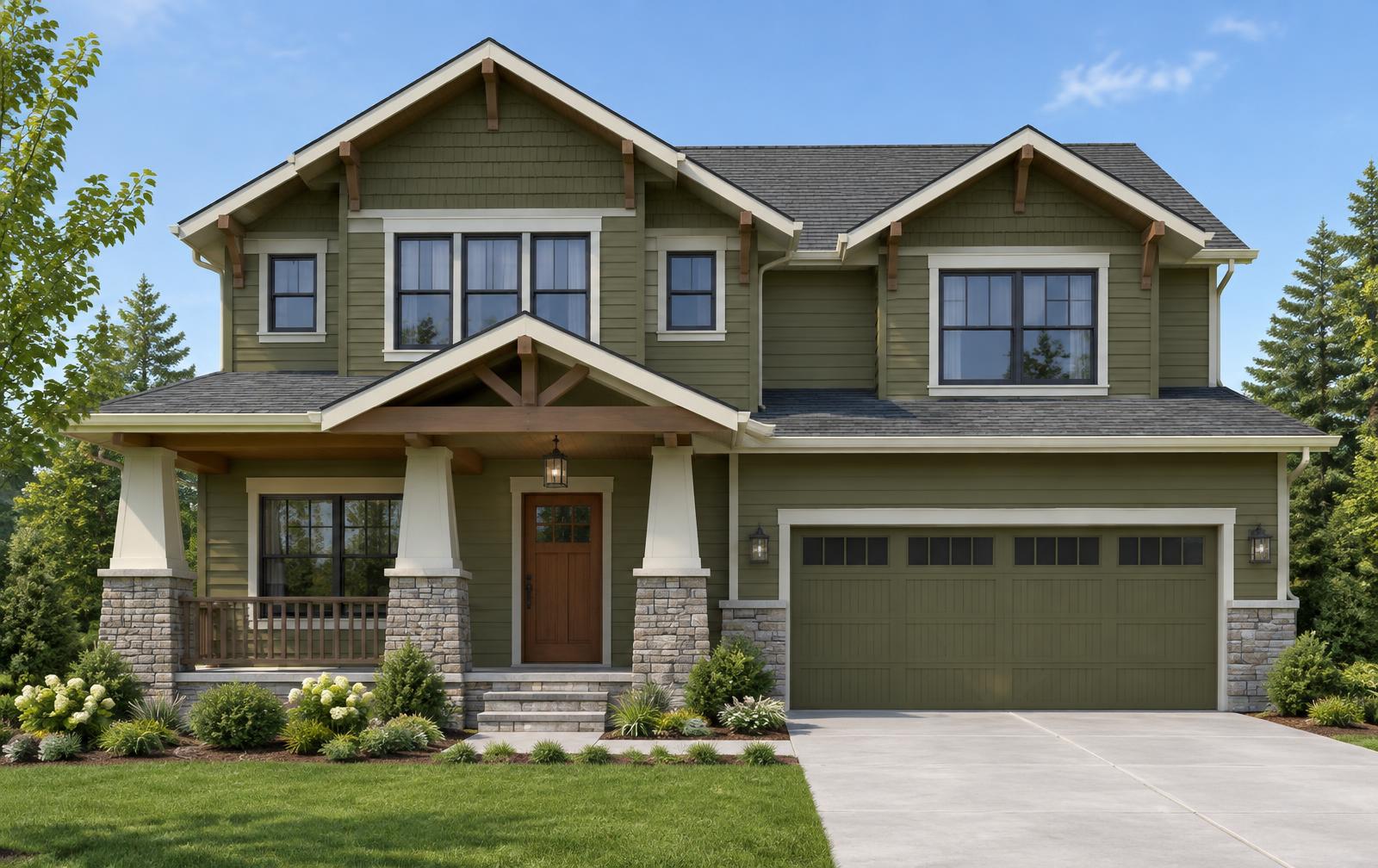 The Caldwell exterior rendering